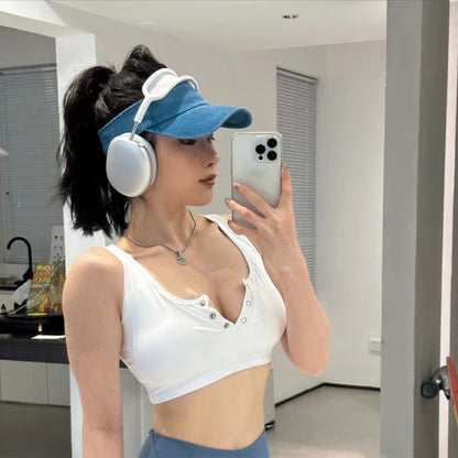 Women's Fashion Color Blocking Yoga Clothes Sports Underwear
